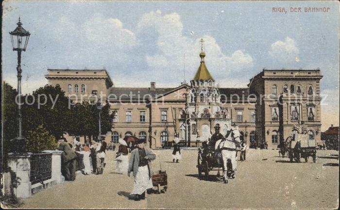 Riga Lettland Der Bahnhof
