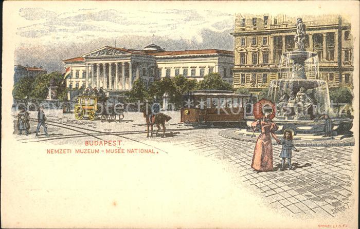 Budapest Nemzeti Muzeum Kuenstlerkarte