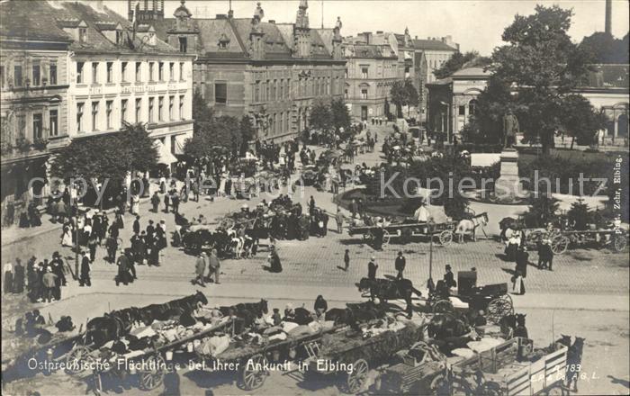 Elbing Elblag Ostpreussische Fluechtlinge Ankunft