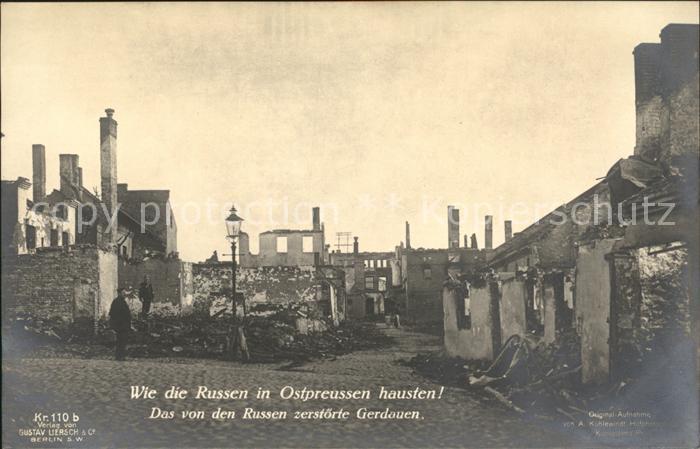 Gerdauen Ostpreussen Zerstoerte Gerdauen