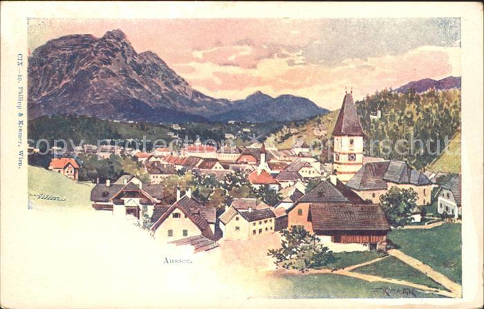 Aussee Steiermark Bad Kuenstlerkarte