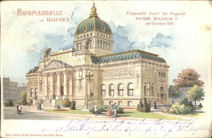 Barmen Wuppertal Ruhmeshalle Litho