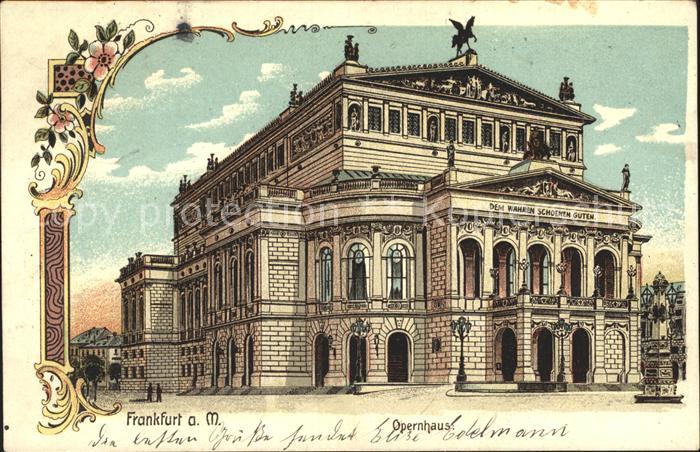 Frankfurt Main Opernhaus Litho
