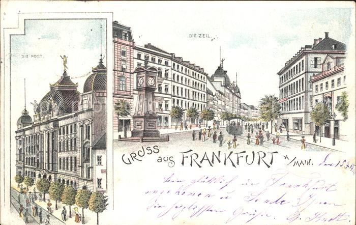 Frankfurt Main Zeil Post Litho