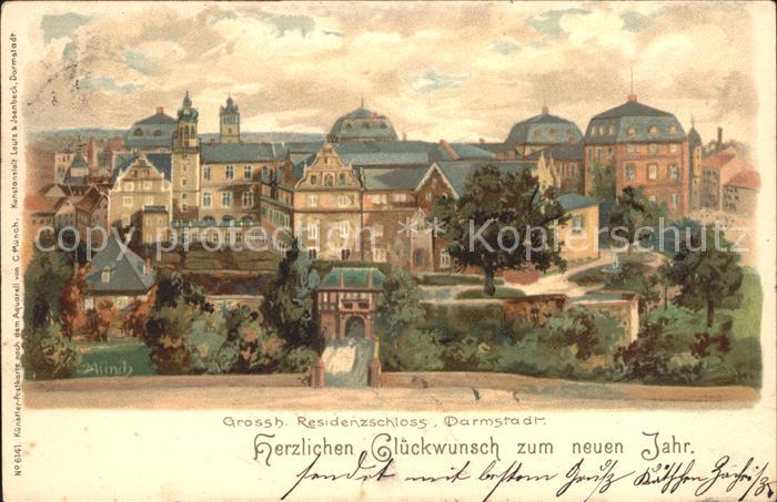 Darmstadt Grossherzogliches Residenzschloss Litho