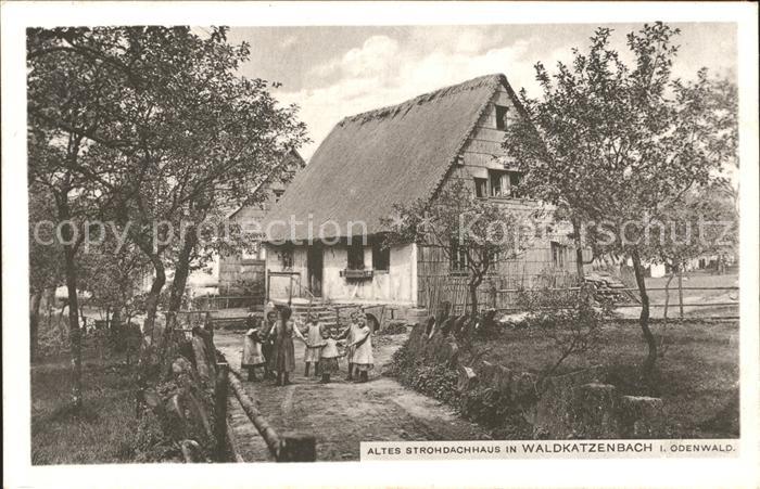 Waldkatzenbach Altes Strohdachhaus