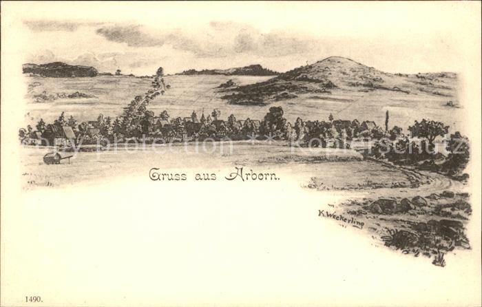 Arborn Kuenstlerkarte K. Weckerling