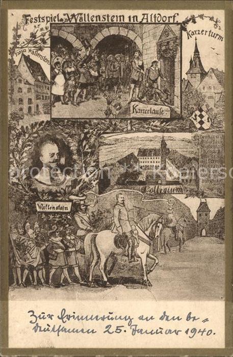 Altdorf Nuernberg Festspiel Wallenstein Karzerlaufe Karzerturm Collegium