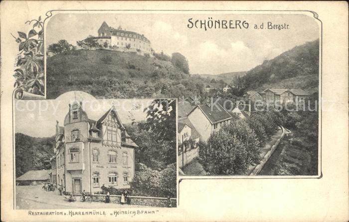 Schoenberg Bensheim Restaurant Zur Herrenmuehle Heinrich Spahn