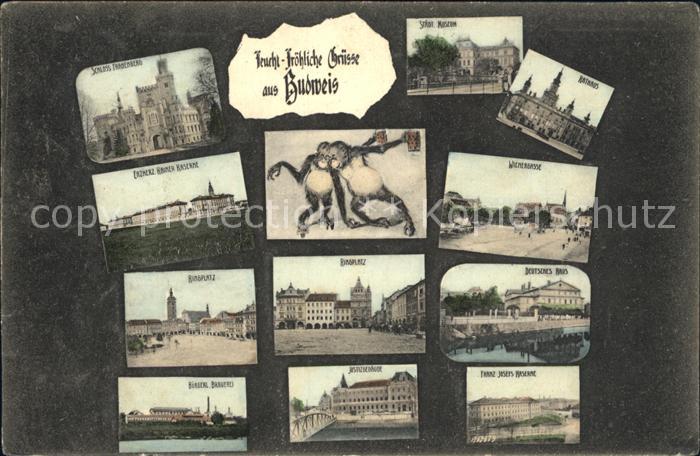 Budweis Ceske Budejowice Ringplatz Justizgebaeude Wienergasse Deutsches Haus