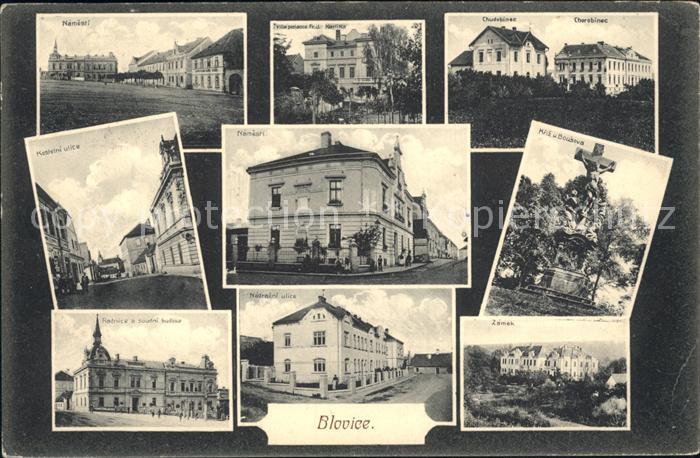 Blovice Blowitz Namesti Kostelni ulice Chudobinec Nadrazni ulice