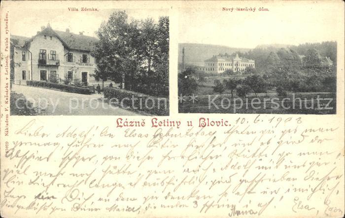 Lazne Letiny Bad Lettin Villa Zdenka Novy lazensky dum