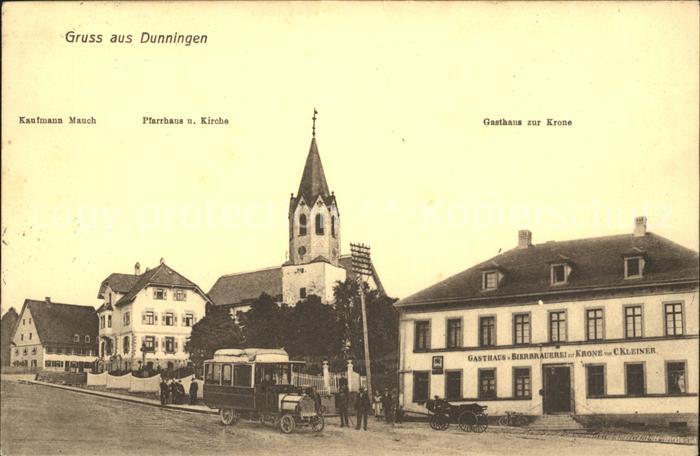 Dunningen Wuerttemberg Gasthaus zur Krone Pfarrhaus Kirche Kaufmann Mauch