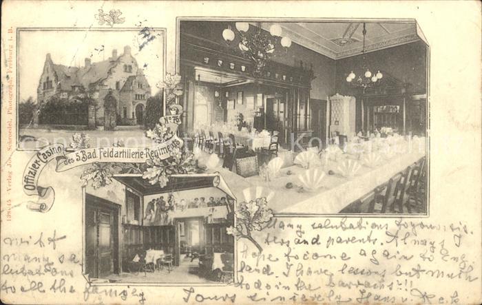 Freiburg Breisgau Offizier-Casino 5.-Bad.-Feldartillerie-Regiments