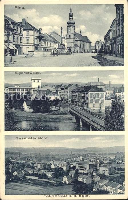 Falkenau Eger Sokolov Ring Egerbruecke Gesamtansicht