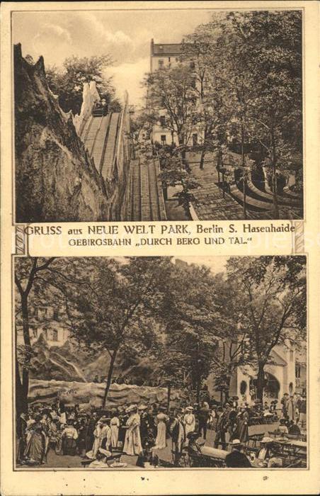 BERLIN  CITY Neue Welt Park Gebirgsbahn Durch Berg und Tal