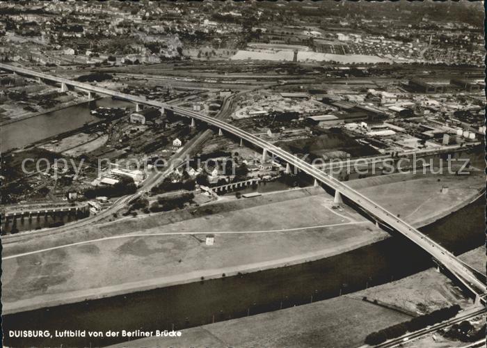 Duisburg Ruhr Fliegeraufnahme Berliner Bruecke