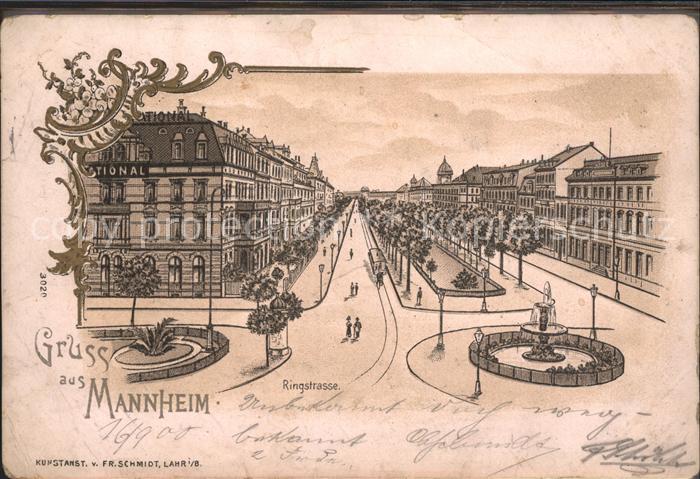 Mannheim Ringstrasse Litho