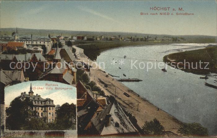 Hoechst Main Rathaus Blick nach Nied