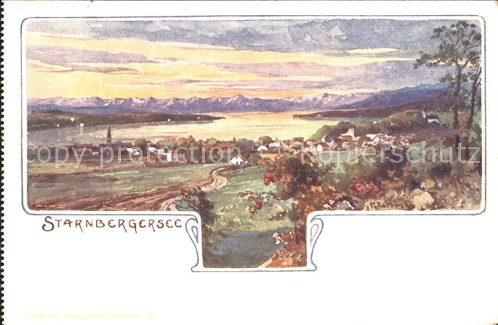Starnbergersee Kuenstlerkarte