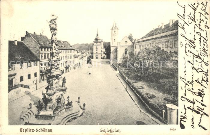 Teplitz-Schoenau Teplice Schlossplatz
