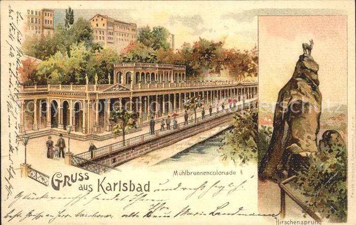 Karlsbad Eger Hirschensprung Muehlbrunnenkolonade