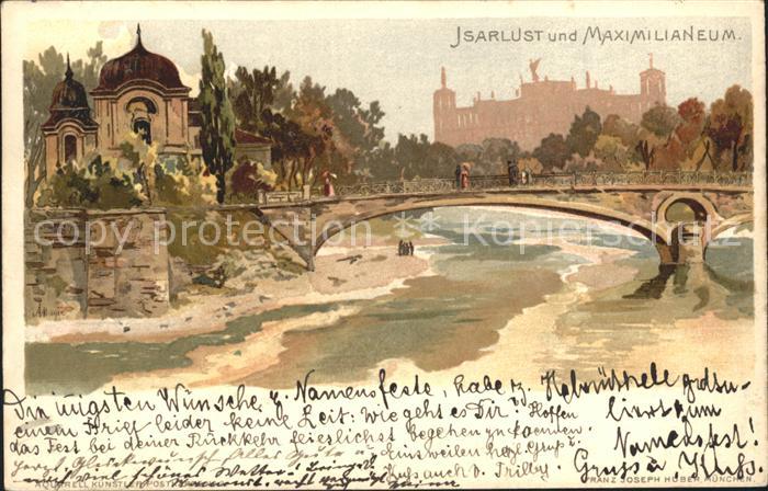 Muenchen Bayern Isarlust Maximilianeum