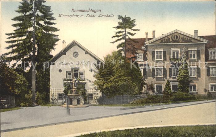 Donaueschingen Kirsnerplatz Staedtische Lesehalle