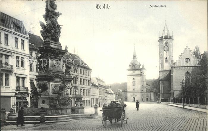 Teplitz-Schoenau Teplice Schlossplatz