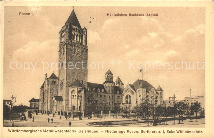 Posen Poznan Koenigliches Residenz Schloss