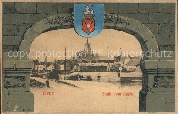 Cleve Kleve Stadt vom Hafen aus