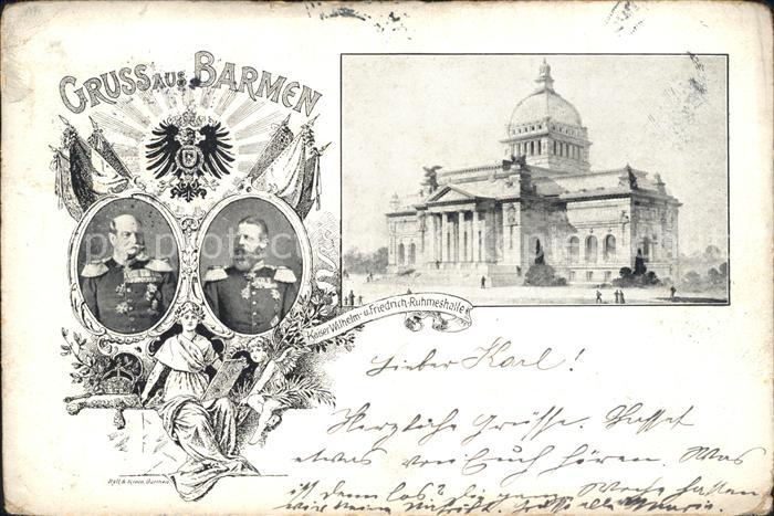 Barmen Wuppertal Kaiser Wilhelm- und Friedrich- Ruhmeshalle