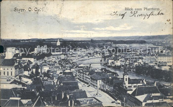 Steyr Enns Oberoesterreich Blick vom Pfarrturm