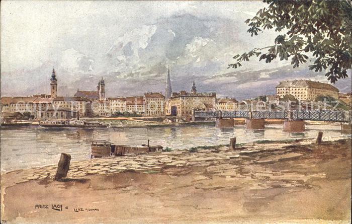 Linz Donau Partie an der Donau