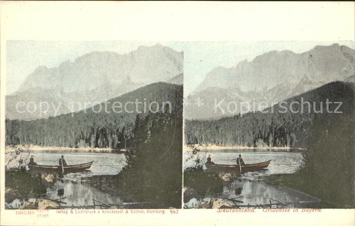 Stereoscopkarte Grillensee in Bayern