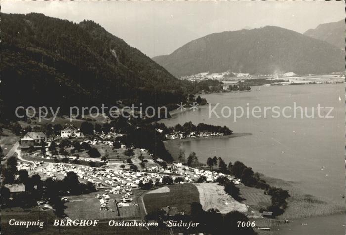 Ossiach Fliegeraufnahme Camping Berghof