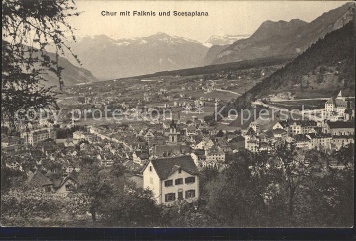 Chur GR mit Falknis und Scesaplana