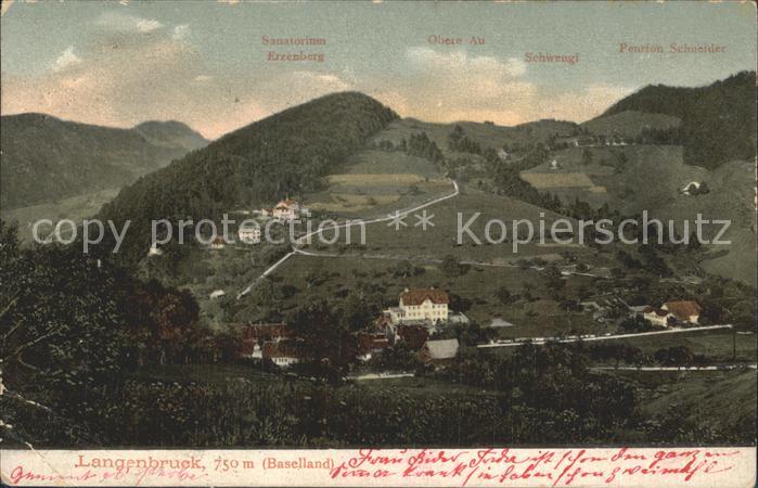 Langenbruck Basel Land Sanatorium Erzenberg Obere Aug Schwengi