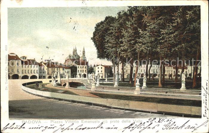 Padova Piazza Vittorio Emanuele gia prato della Valle