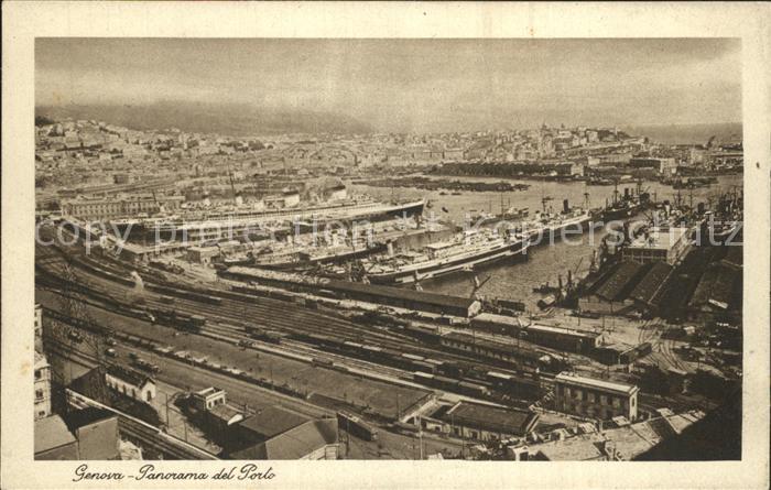 Genova Genua Liguria Panorama del Porto