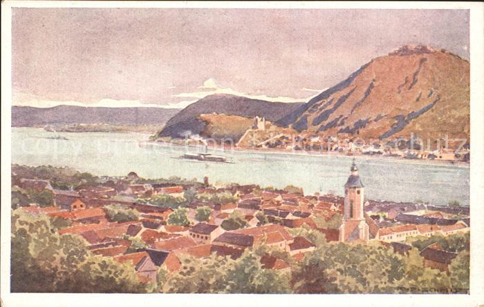 Nagymaros Donau- Dampfschifffahrtsgesellschaft Kuenstlerkarte