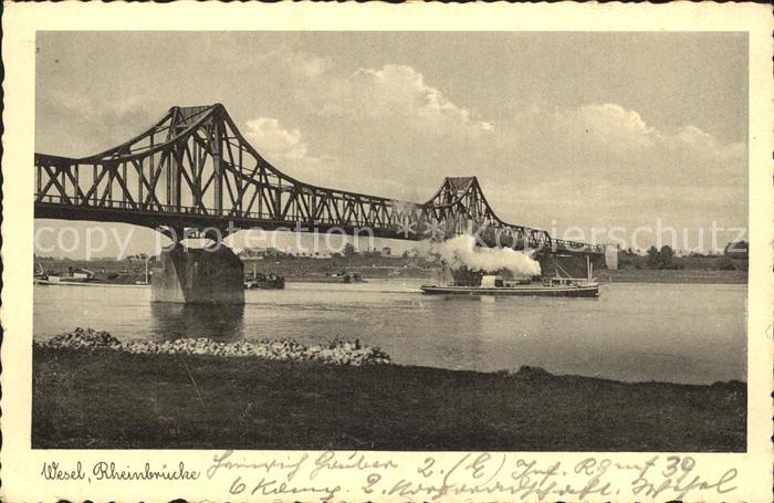Wesel Rhein Rheinbruecke