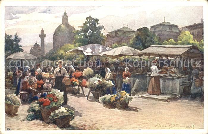 WIEN AT Naschmarkt Kuenstlerkarte Serie 790/2