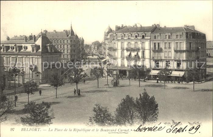 Belfort Alsace Place de la Republique Boulevard Carnot