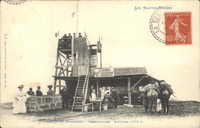 Hohneck Observatoire Stempel auf AK