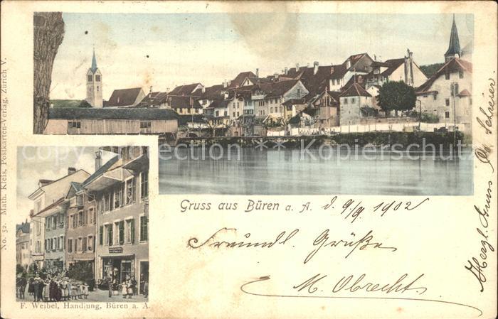 Bueren Aare Partie am Fluss Weibel Handlung