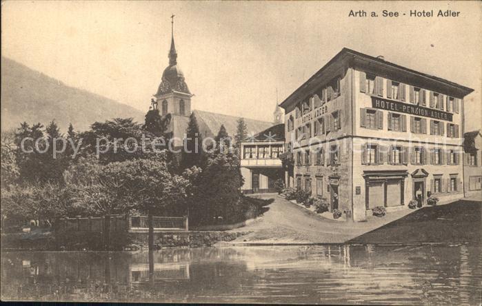 Arth SZ Hotel Adler Zugersee Kirche