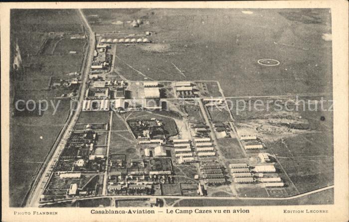 Casablanca Aviation Le Camp Cazes vu en avion