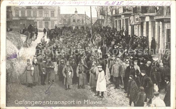 Mlawa Ostpreussen Ankunft eines russischen Gefangenentransports