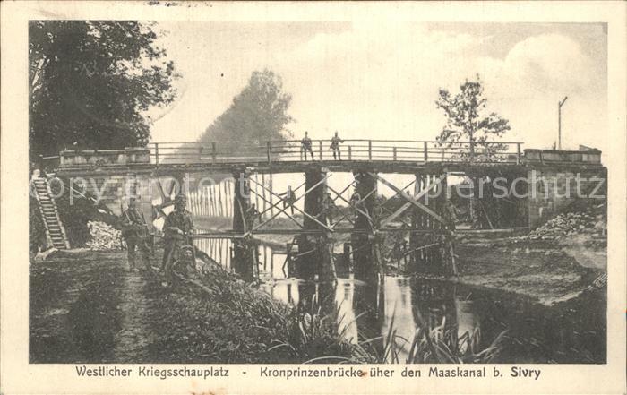 Sivry  55-sur-Meuse WK1 Kronprinzenbruecke ueber den Maaskanal